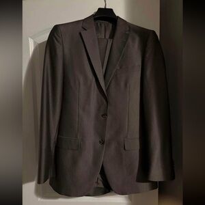 Grey Pinstripe Men’s Suit Size 38 / Pants Size 33